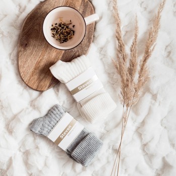 Skarpetki do spania ecru