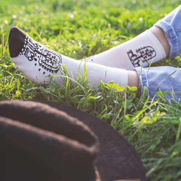 skarpetki - wzór kurpiowski