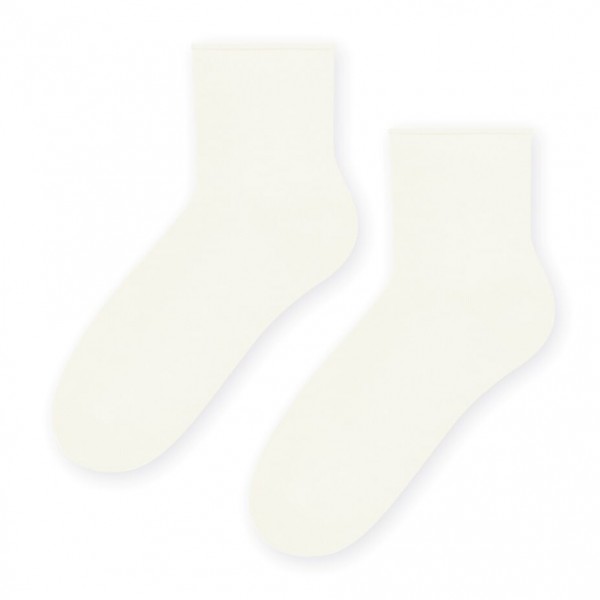 Skarpetki bawełniane bezuciskowe ecru