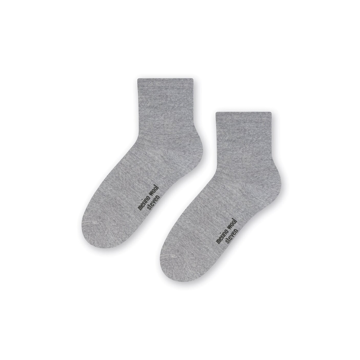 Skarpetki MERINO WOOL z wełny merynosa dla kobiet i dziewczyn -SZARE-