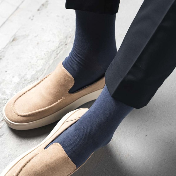 Skarpety bambusowe - płaski szew jeans