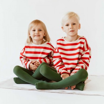 Rajstopki bawełniane ciemnozielone