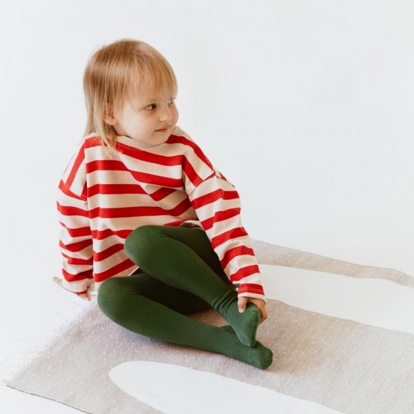 Rajstopki bawełniane ciemnozielone