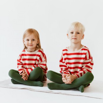 Rajstopki bawełniane ciemnozielone