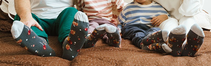 Skarpety bawełniane dla całej rodziny w identyczne wzory - STEVEN -