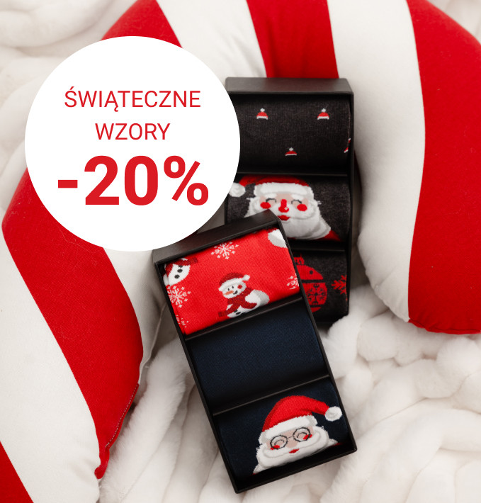  Skorzystaj z okazji i kup skarpety świąteczne na prezent 20% taniej!